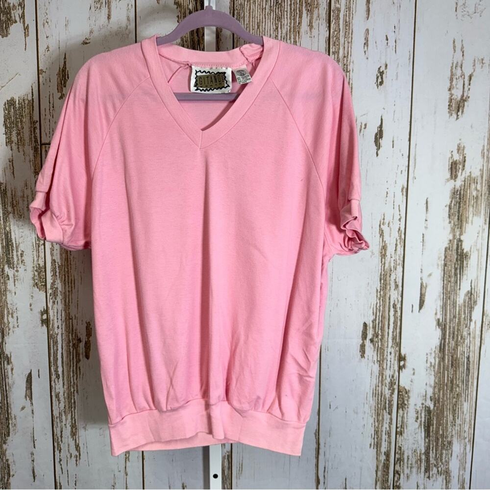 Gitano, Women's Pink V-Neck Blouse. Size 24W( Fits Smaller). Excellent condition